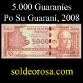 Billetes 2008 2- 5.000 Guaranes